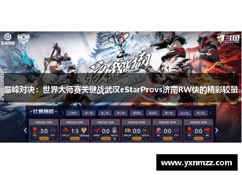 巅峰对决：世界大师赛关键战武汉eStarProvs济南RW侠的精彩较量